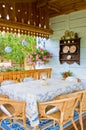 Rustic Polish rural home porch detail Royalty Free Stock Photo