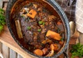 Meatloaf with brown gravy. Traditional german \