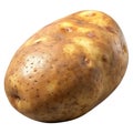 Rustic Potato Isolated on Transparent Backdrop for Culinary and Agricultural Visuals in Food Projects Royalty Free Stock Photo