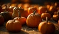 A rustic pumpkin patch, a harvest celebration in autumn generated by AI