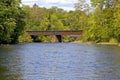 Rustic Railroad Bridge Over River