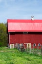 Rustic red barn in Michigan usa Royalty Free Stock Photo