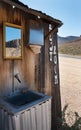 Rustic restroom along Route 66 Royalty Free Stock Photo