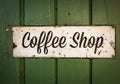 Rustic Retro Coffee Shop Sign Royalty Free Stock Photo