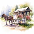 Rustic Reverie: Embracing Nature in a Horse-drawn Carriage