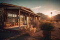 Rustic Roadside Motel in Mojave Desert