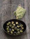 Rustic roasted brussels sprout