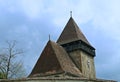 Roof of the fortified Evangelical Church in Romanian: Biserica fortificata evanghelica de Axente Sever Sibiu, Romania. Royalty Free Stock Photo