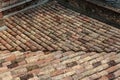 Rustic roof tiles - closeup details