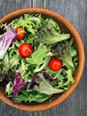 Rustic salad greens