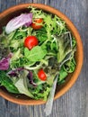 Rustic salad greens