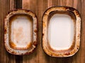 Rustic shabby pie pans