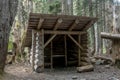 Rustic Shelter along Hiking Trail in Olympic National Park Royalty Free Stock Photo