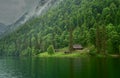 Rustic shelter by the Konigssee