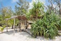 Rustic Shelter on Mystery Island Royalty Free Stock Photo