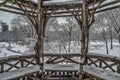 Rustic Shelter after snow storm