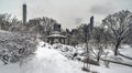 Rustic Shelter after snow storm