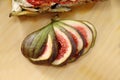 Rustic Sliced Fig Royalty Free Stock Photo