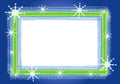 Rustic Snowflake Frame or Border Royalty Free Stock Photo