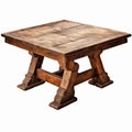 Rustic Square Coffee Table With Wooden Top - High Dynamic Range Design Royalty Free Stock Photo