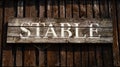 Rustic Stable Sign