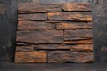 Rustic stacked stone wall texture