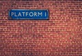 Rustic Station Platform Sign Royalty Free Stock Photo