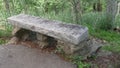 Rustic stone bench