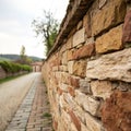 Rustic stone brick wall texture Royalty Free Stock Photo