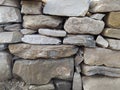 Rustic stone brick wall.Rustikale Steinmauer.Mur de briques en pierre rustique. Royalty Free Stock Photo