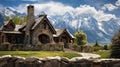 rustic stone home background