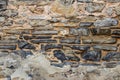 Rustic stone and mortar wall. Royalty Free Stock Photo