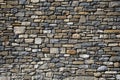 Rustic stone wall background composed of slate and sandstone