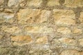 Rustic Stone Wall Background with Weathered Texture and Visible Mortar Details Royalty Free Stock Photo