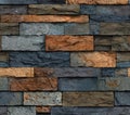Rustic Stone Wall Texture Rich Browns Grays Blues Royalty Free Stock Photo