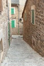 Rustic street in the village Fornalutx, Mallorca, Spain