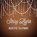 Rustic String Lights Background Royalty Free Stock Photo