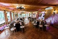 Rustic style banquet hall Royalty Free Stock Photo