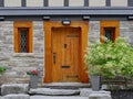 Rustic style wooden front door