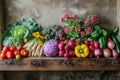 A rustic tableau of farm-fresh produce