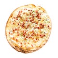 Rustic Thin Crust Pizza on White Background