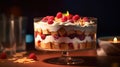 Rustic Trifle: A Sweet Delight Close-Up