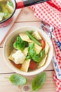 Rustic vegetable soup Royalty Free Stock Photo