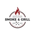 Rustic Vintage BBQ Grill, Barbecue, Barbeque Label Stamp Logo design