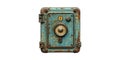 Rustic Vintage Safe With Combination Lock. Symbol Of Security And Historical Preservation Isolated On Transparent Royalty Free Stock Photo