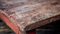 Rustic Vintage Tweed Coffee Table With Natural Grain And Peeling Paint