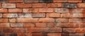 A rustic wall of damaged bricks in shades of orange, brown, and red, exemplifying aged brickwork and stonework, Ai Generated