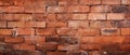 A rustic wall of damaged bricks in shades of orange, brown, and red, exemplifying aged brickwork and stonework, Ai Generated
