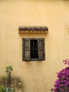 Rustic wall with window, Hanoi, Vietnam