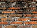 Rustic weathered orange and red brickwork surface Royalty Free Stock Photo